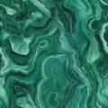seamless malachite texture with flowing green pattern Royalty Free Stock Photo