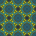 Seamless mandala pattern in moroccan arabic style