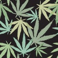 Seamless Marijuana Leaf Pattern