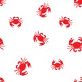 Seamless marine pattern, crabs