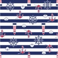 Seamless marine pattern Royalty Free Stock Photo