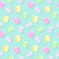 Seamless marshmallow pattern - green back.