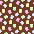 Seamless marshmallow pattern - polka dot back.