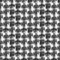 Seamless maya pattern. Black and white ethnic elements.