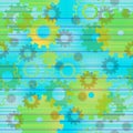 Seamless mechanics colorful background