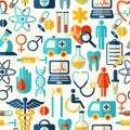 Seamless medical background Royalty Free Stock Photo