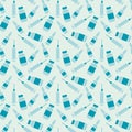 Seamless medical pattern. Patterns for packaging. Syringes, vaccine ampoules Royalty Free Stock Photo