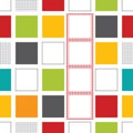 Seamless memphis style pattern with colorful squares