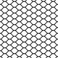 Seamless mesh netting with curved wavy lines bars vector grid netting for sports ball games