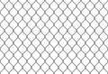 Seamless metal chain link fence. Wire vector fence pattern texture background