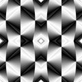 Seamless Metallic Polygonal Geometric Pattern.Concave Background Shimmering from Dark to Light Tones Creates Optical Volume Effect