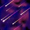 Seamless meteor shower background