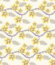 Seamless Mexican floral pattern design