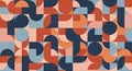 Seamless Mid-Century Modern Geometric Pattern Background Royalty Free Stock Photo