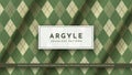 Seamless Military Argyle Pattern. Traditional Rhombus Texture. Fashionable Fabric. Textile Background