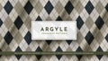 Seamless Military Argyle Pattern. Traditional Rhombus Texture. Fashionable Fabric. Textile Background