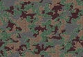 Seamless military camouflage texture pattern vector. Distressed army skin design for textile fabric print and fashion Royalty Free Stock Photo