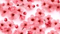Seamless Mini Cherry Blossom Pattern in Pink Shades Royalty Free Stock Photo