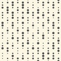 Seamless Minimal Dots Wallpaper. Vector Monochrome Pixel Background Royalty Free Stock Photo