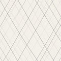 Seamless Minimalist Diamond Grid Pattern with Thin Gray Lines on Ivory Background Royalty Free Stock Photo