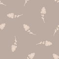 Seamless minimalist doodle flower pattern background. Calm two tone color wallpaper. Simple modern scandi unisex baby