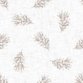 Seamless minimalist doodle flower pattern background. Calm two tone color wallpaper. Simple modern scandi unisex baby