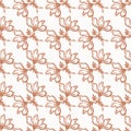 Seamless minimalist doodle leaf pattern background. Calm boho earthy tone color wallpaper. Simple modern scandi unisex