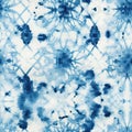 Seamless miura shibori indigo tie dye background, AI generative