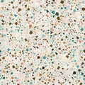 Seamless modern abstract random terrazzo pattern swatch