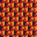 Seamless Modern African Design Pattern in red and orange