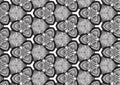 Seamless Modern Black Shell Pattern Royalty Free Stock Photo
