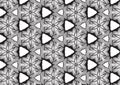 Seamless Modern Black and White Shell Pattern Royalty Free Stock Photo
