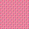 Seamless Modern Easter Egg Pattern on Pink Checkered Background Royalty Free Stock Photo