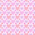 Seamless modern heart pattern. Tileable background. Royalty Free Stock Photo