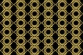 3d rendering. Seamless modern luxurious golden gatsby style Square grid pattern wall background Royalty Free Stock Photo