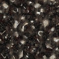 Seamless modern sepia camo print texture background. Worn mottled camouflage skin pattern textile fabric. Grunge rough