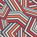 Seamless Modern Stripped Geometric Pattern