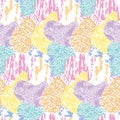 Seamless modern textured, colorful grunge pattern. Background with multi-color combinations graphic ornament. EPS10