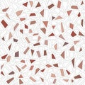 Seamless modern vector pattern. Clay broken vessel mosaic, floor tiler in terrazzo.