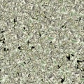 Seamless money background. Dollar bill. Washington American cash. Usd money isolated on black background