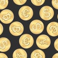 Seamless money payment coins pattern