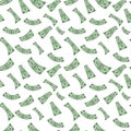 Seamless money rain pattern