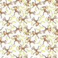 Seamless monkeys pattern