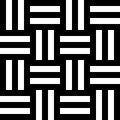 Seamless monochromatic pattern with black and white stripes. Weaved texture background