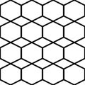 Seamless monochromatic vector graphic consisting of a network of interlocking hexagons and diamonds