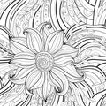 Seamless Monochrome Floral Pattern