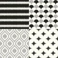 Seamless monochrome geometric textile background pattern for home interior design