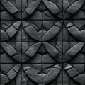 Seamless monochrome granite square motif tile pattern Royalty Free Stock Photo