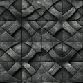 Seamless monochrome granite surface texture square tile pattern Royalty Free Stock Photo