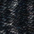 Seamless Monochrome Minimalist Charcoal Chameleon Scales AI Generated